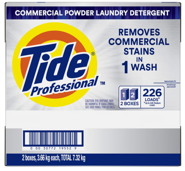 Tide Commercial Powder Laundry Detergent with 226 Loads - 16.1lb/2pk