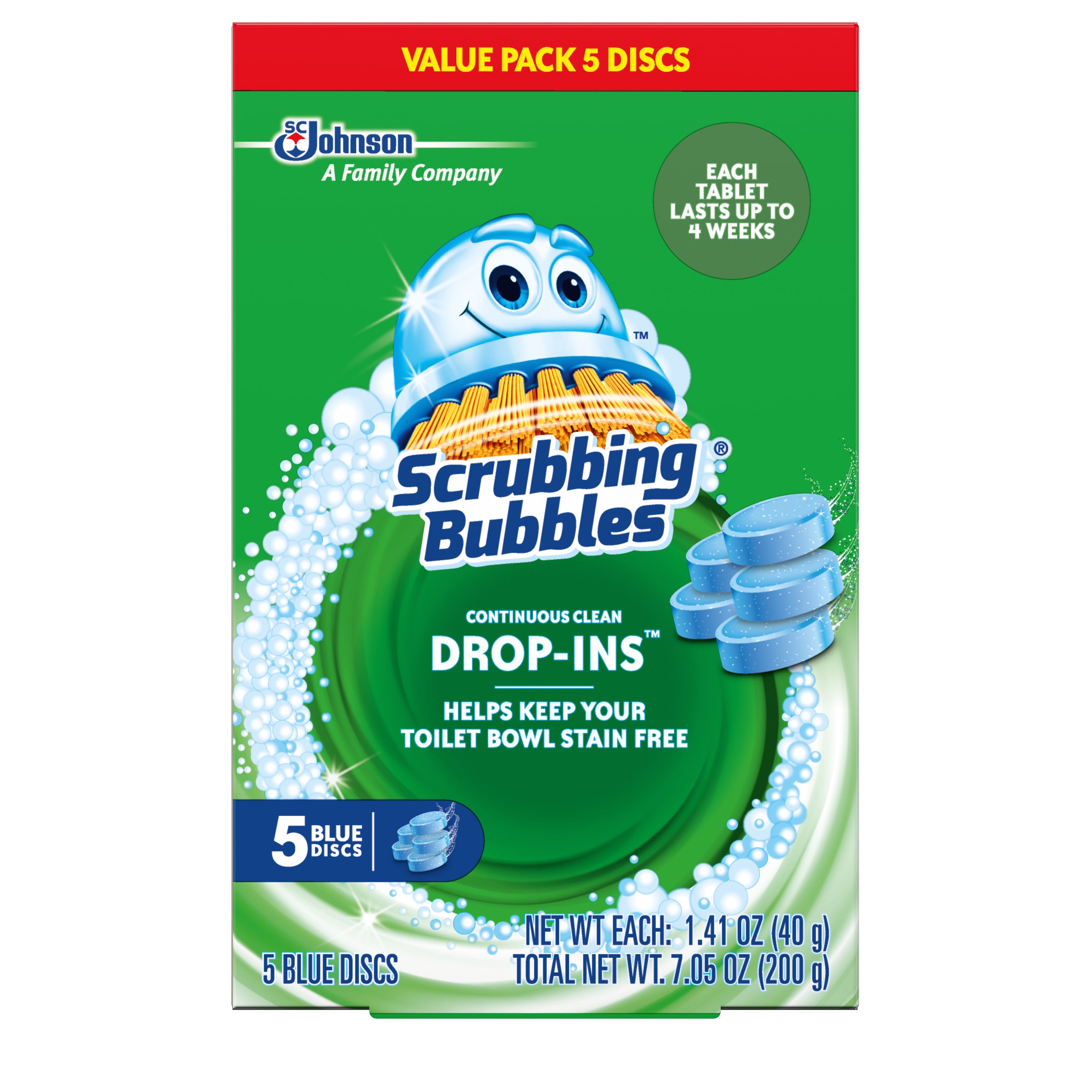 Scrubbing Bubbles@Vanish Blue DROP-ins 5 CT - 5ct/6pk