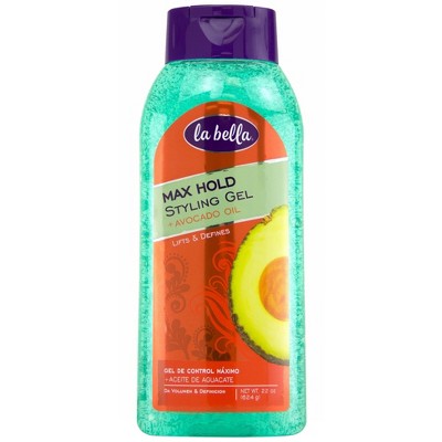 La Bella Max Hold Styling Gel with Avocado Oil - 22oz/4pk