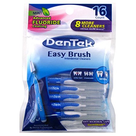 Dentek Easy Brush Wide (Blue) Mint + Floride-16ct/6pk
