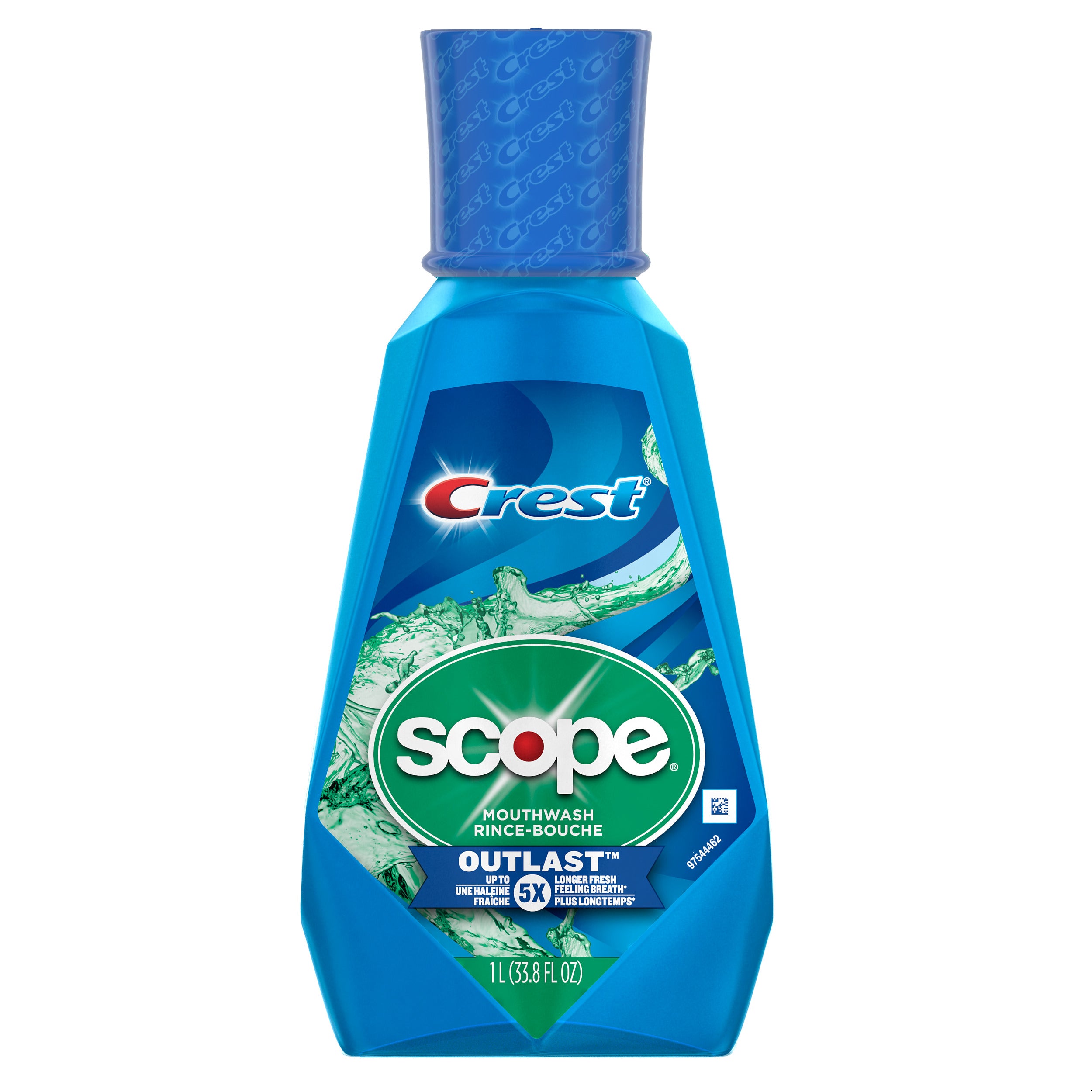 Crest Scope Outlast Mouthwash Long Lasting Peppermint  1L/33.8oz/6pk