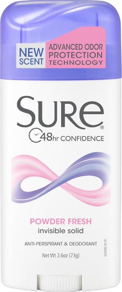 Sure Invisible Solid Anti-Perspirant & Deodorant Powder Fresh - 2.6oz/12pk