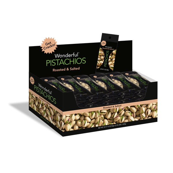 Wonderful Pistachios Roasted & Salted-1.5oz/24pk