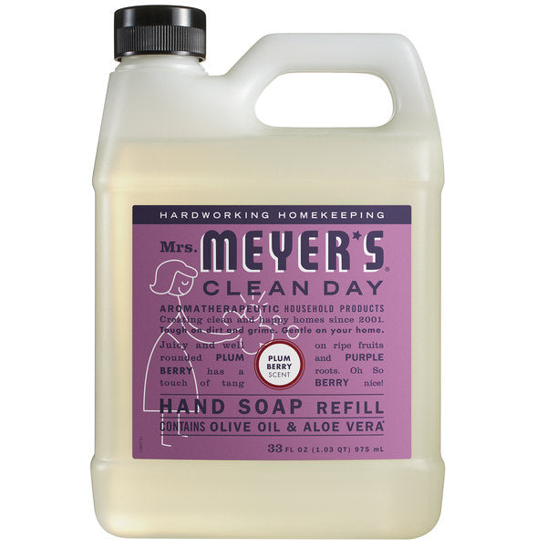 Mrs. Meyer's Liquid Hand Soap Refill Plumberry - 33oz/6pk