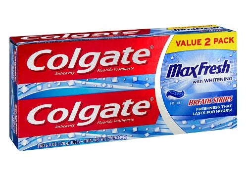 Colgate Max Fresh Cool Mint Twin Pack - 6oz/12x2pk