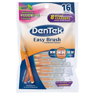Dentek Easy Brush Standard (Orange) Mint + FLoride-16ct/6pk
