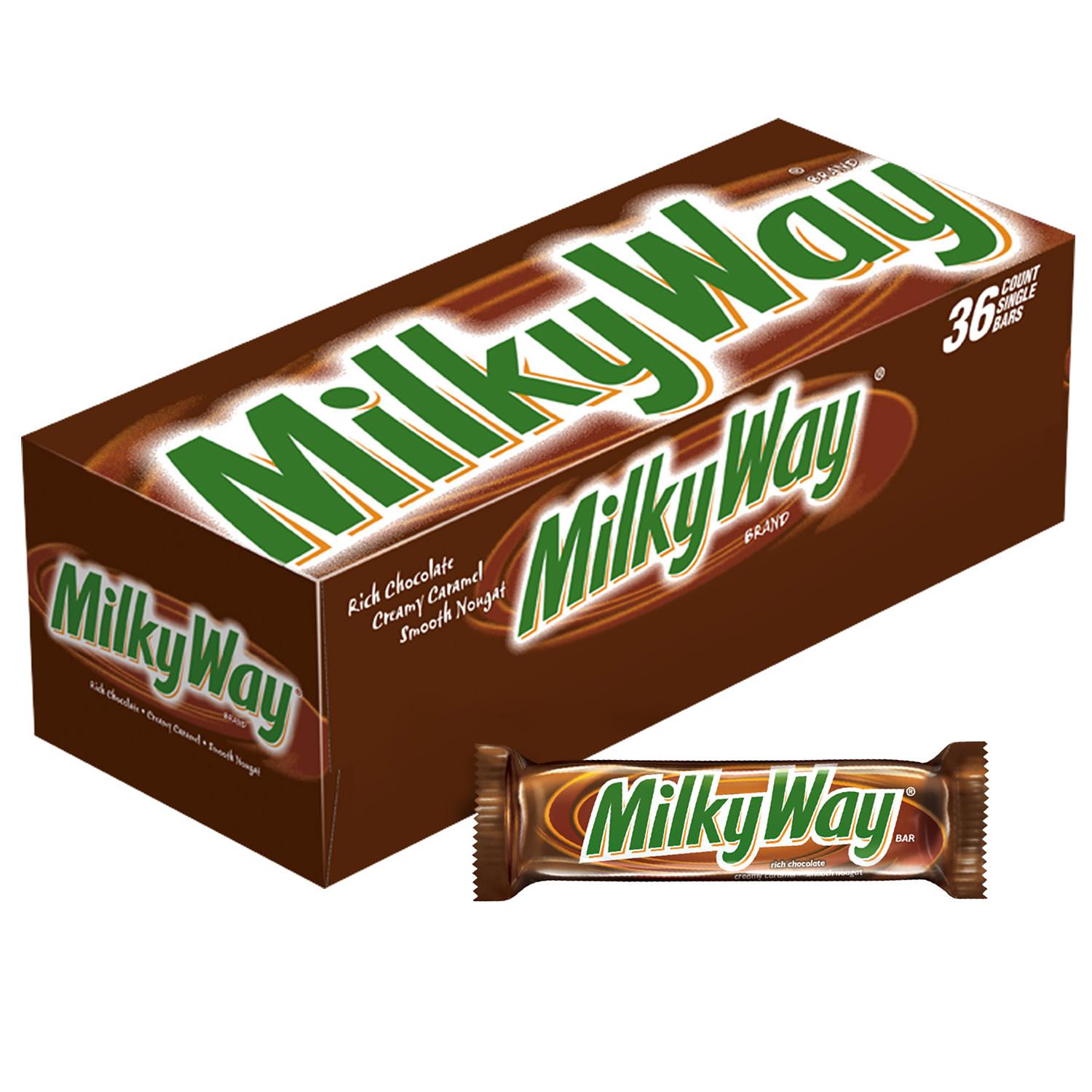 Milky Way Caramel Chocolate Full Size Candy Bars - 1.84oz/36pk