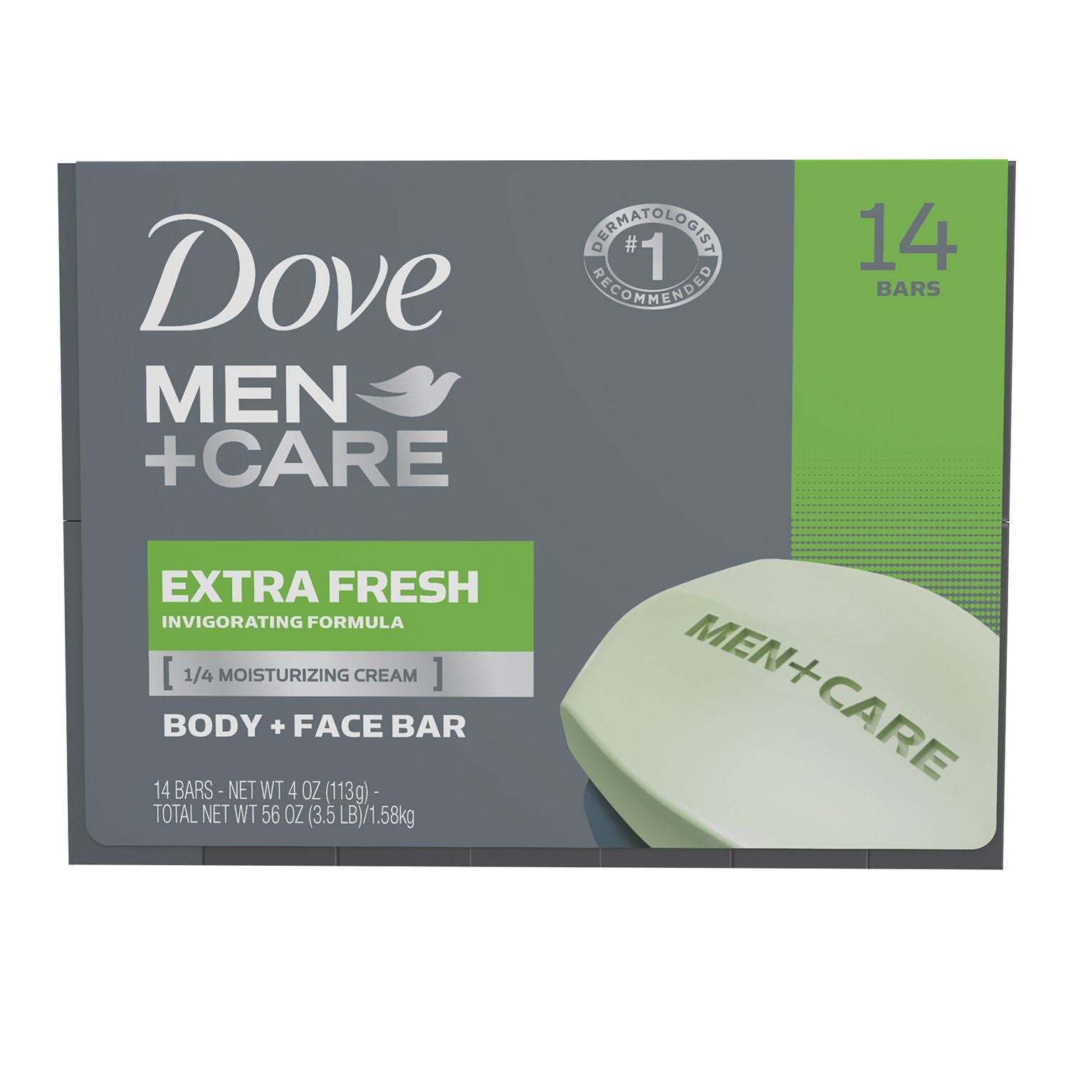 Dove Men+Care Soap Bars Extra Fresh 14 Bars - 3.75 oz/1ct