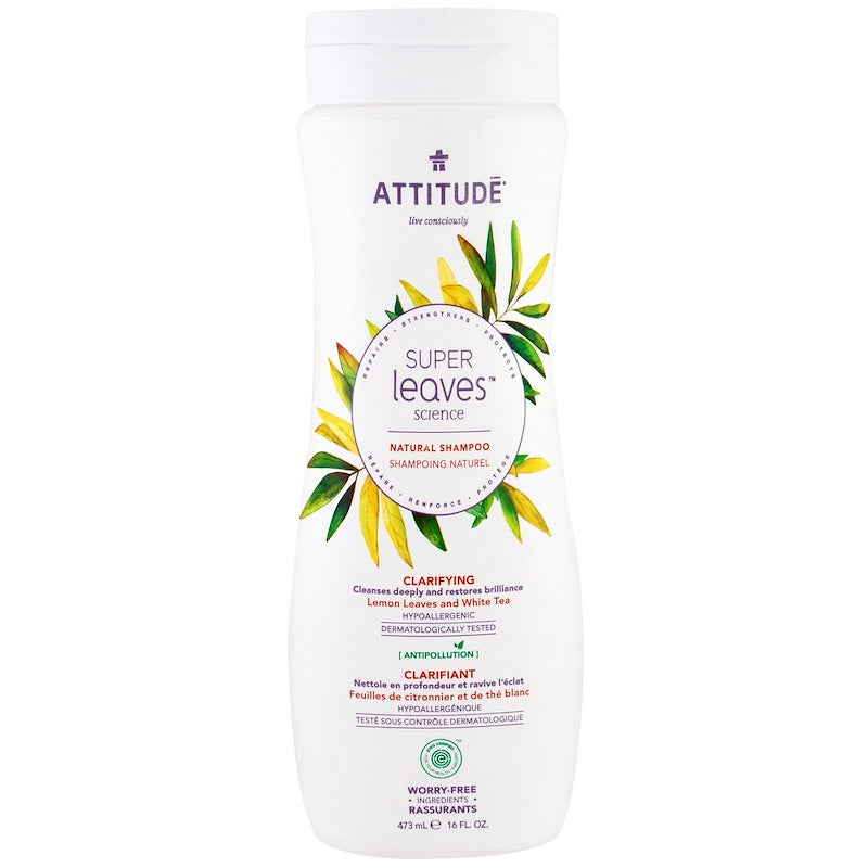 Attitude Super Leaves Clarifying Natural Shampoo - 473ml/16oz/6pk