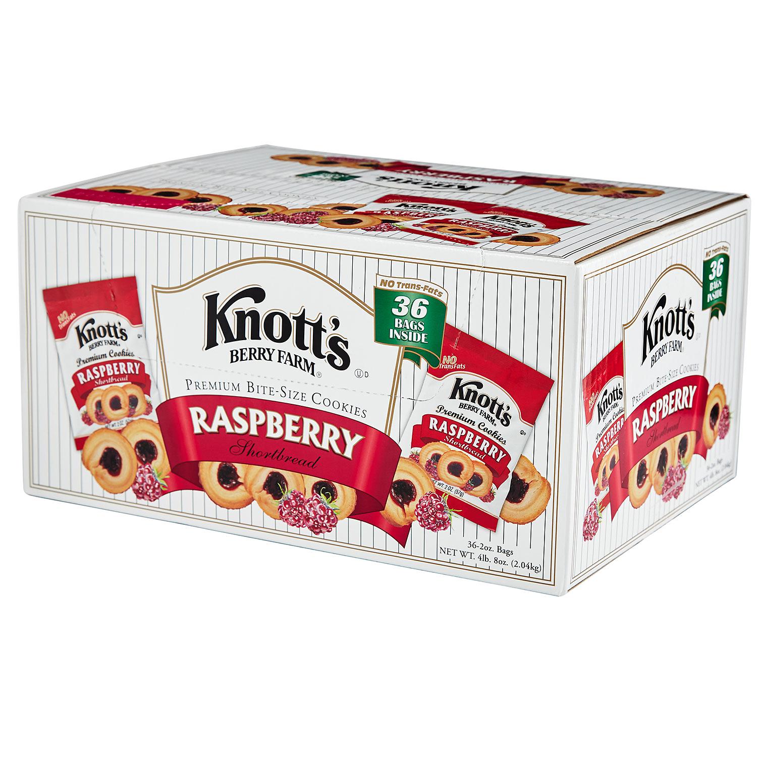 Knott's Berry Farm Raspberry ShortBread Cookies - 2oz/36pk