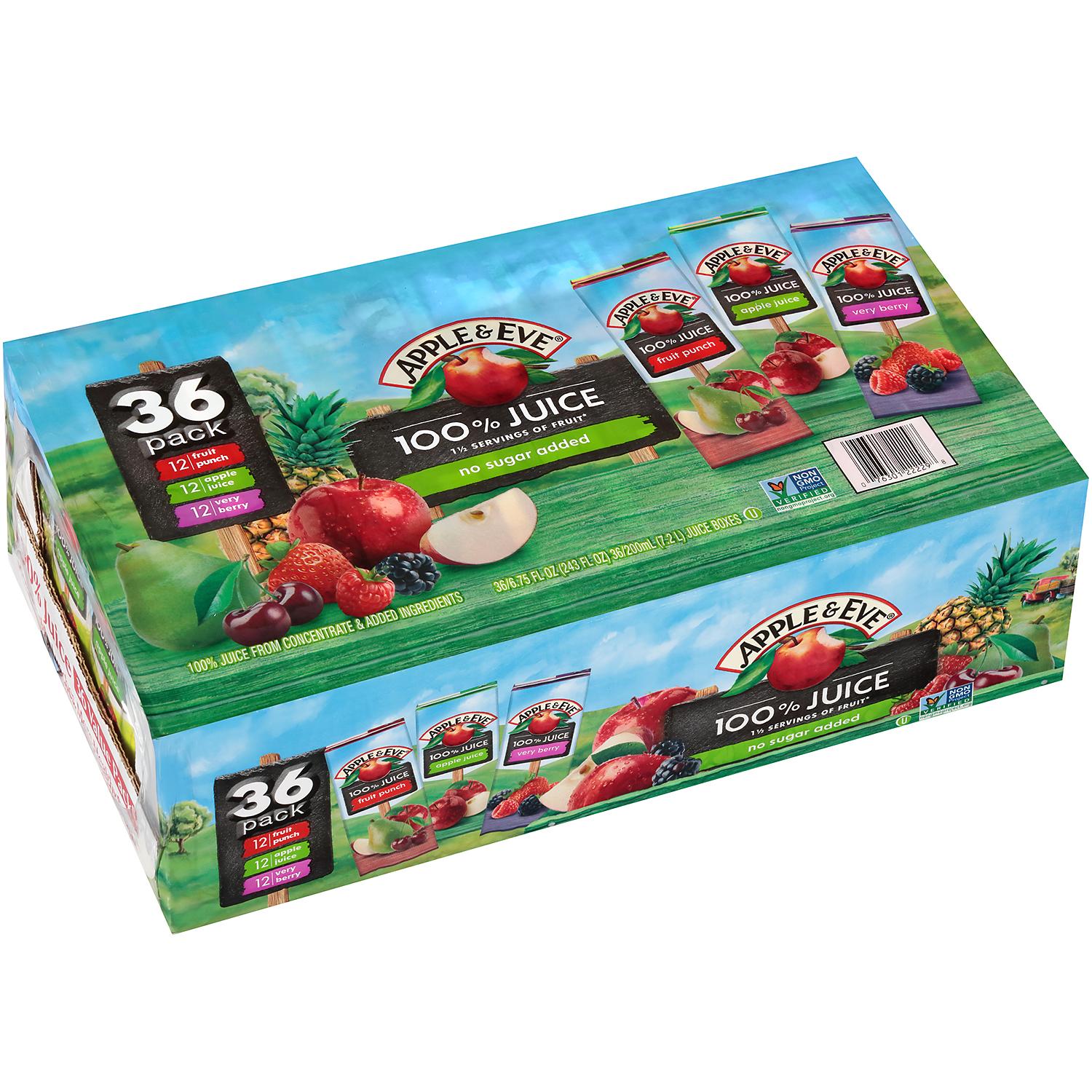 Apple & Eve Juice Box Variety Pack - 6.75oz/36pk