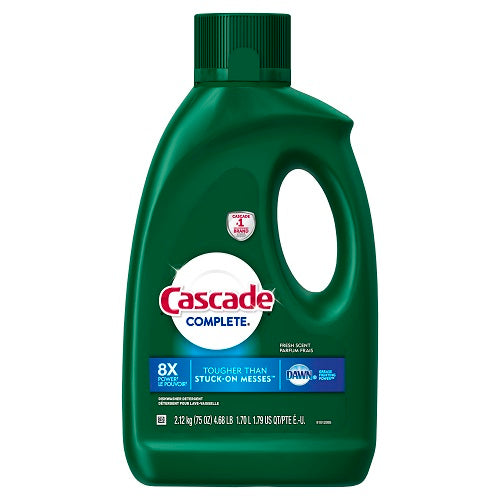 Cascade Complete Dishwasher Detergent Gel Fresh Scent - 75oz/4pk