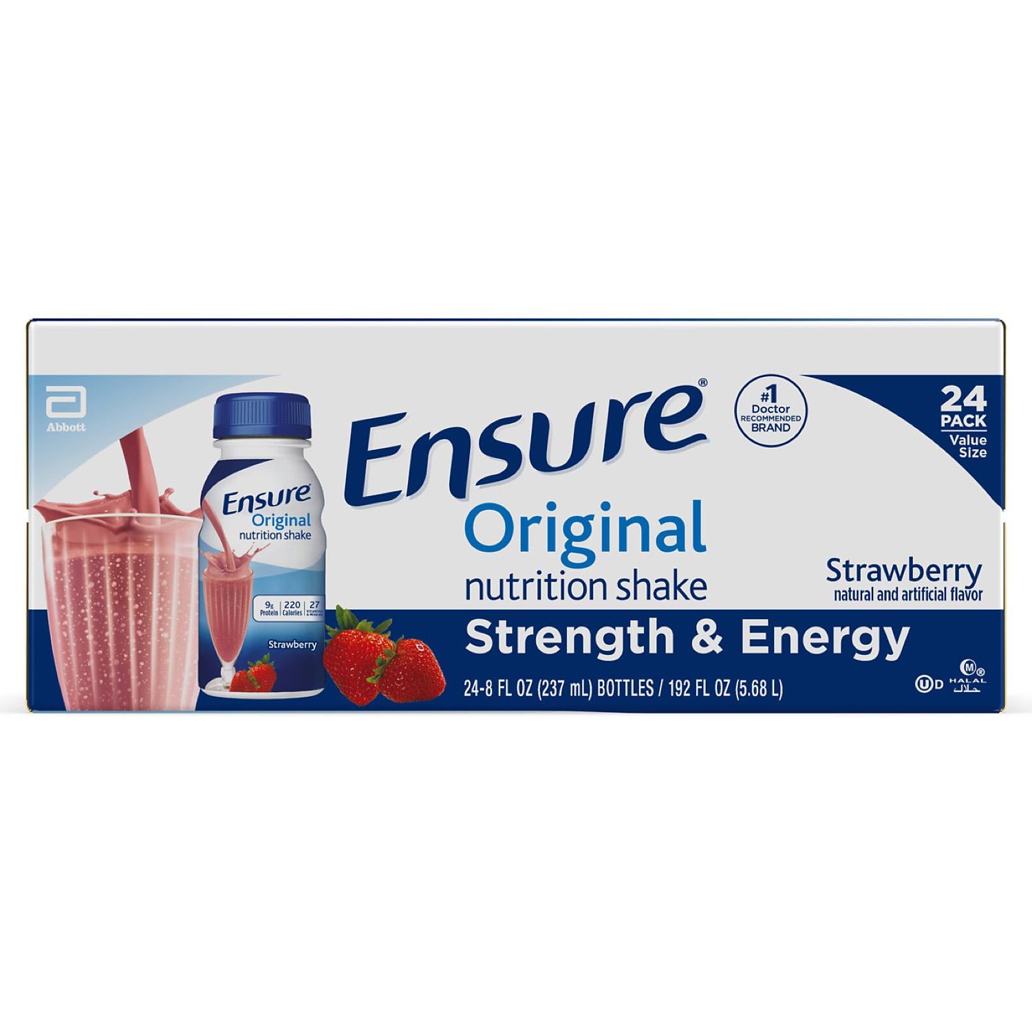 Ensure Nutrition Shake Strawberry - 8oz/24pk