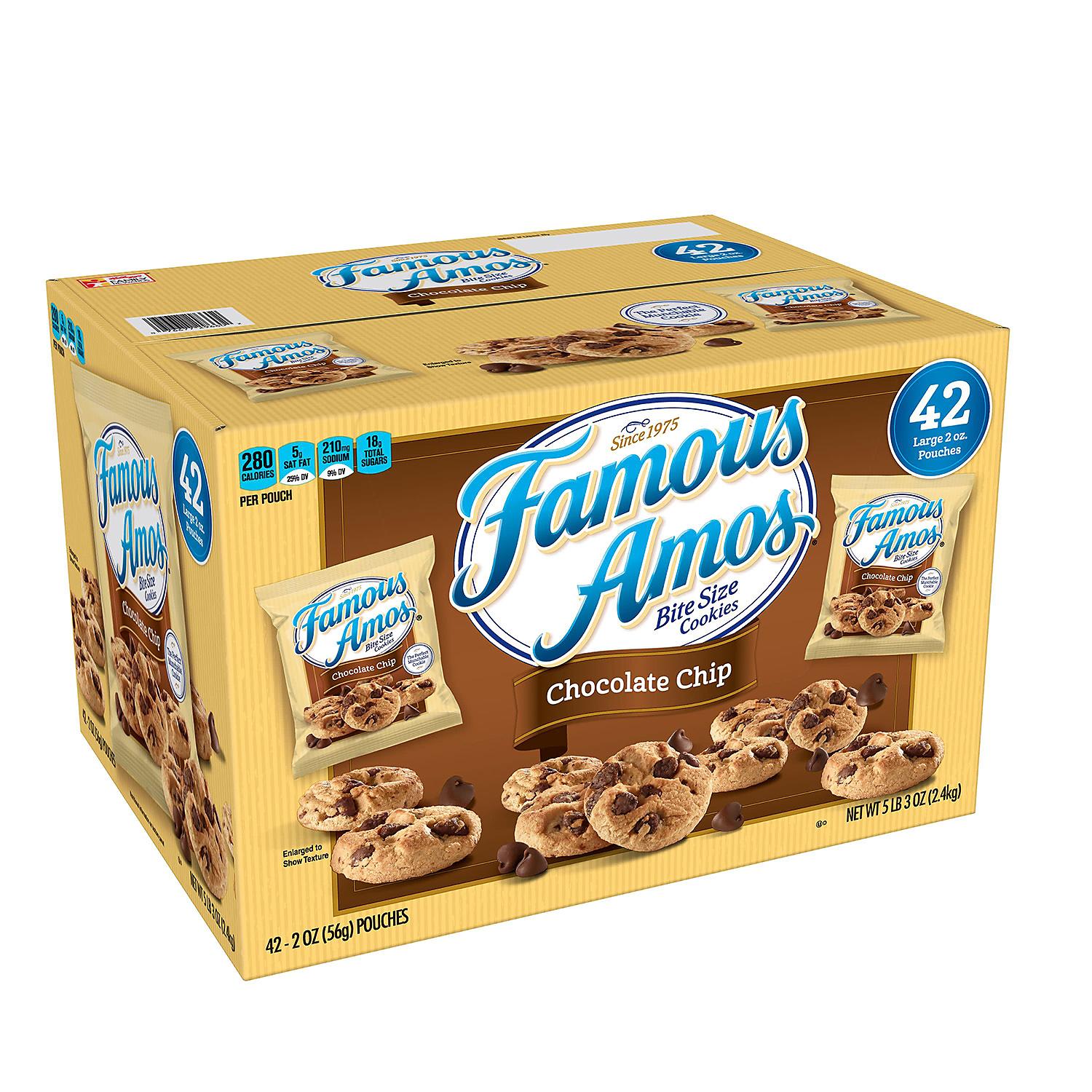 FAMOUS AMOS Double Chocolate Chip Cookies - 2oz(56g)Bags/42pk