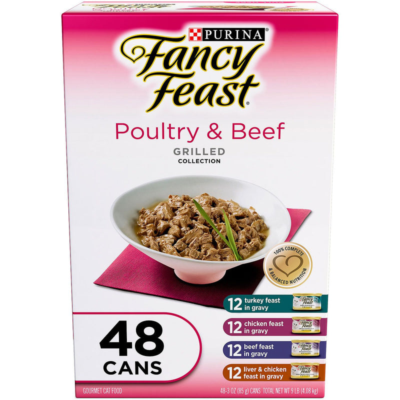 Fancy Feast Cat Food by Purina MIX Poultry&Beef Grilled - 3oz/48pk