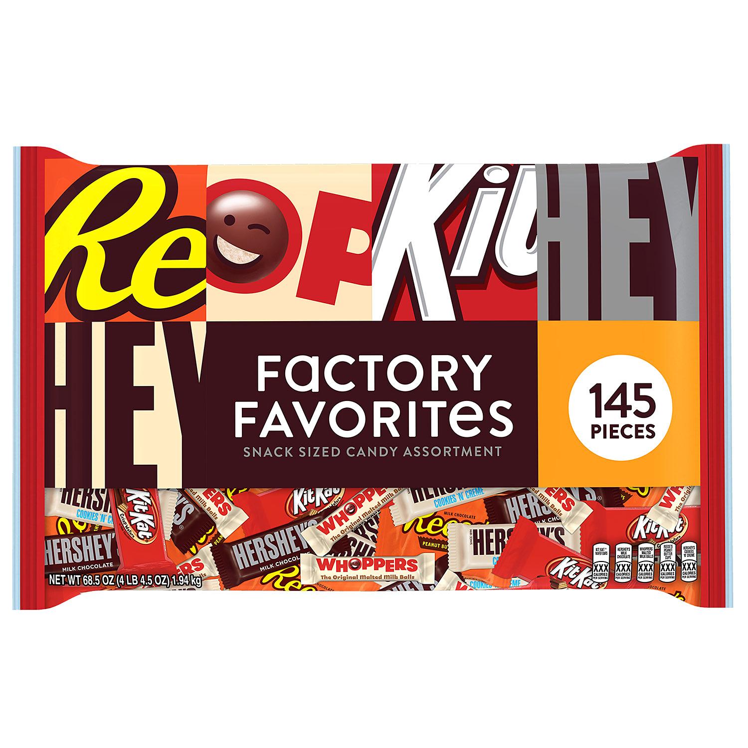 Hershey's Factory Favorites Snack Size - 4lb4.5oz/145ct