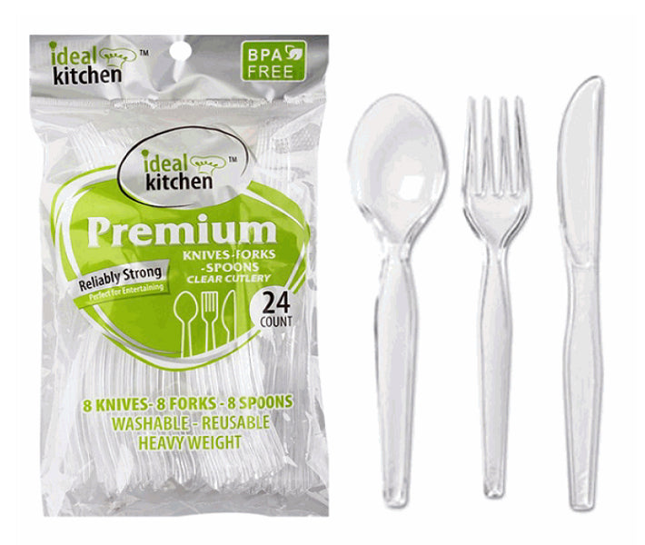 Ideal Dining Premium HD Clear Combo - 24ct/48pk