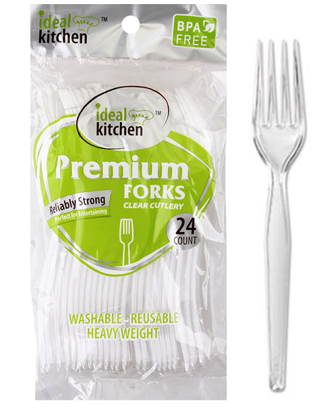 Ideal Dining Premium HD Clear Fork - 24ct/48pk