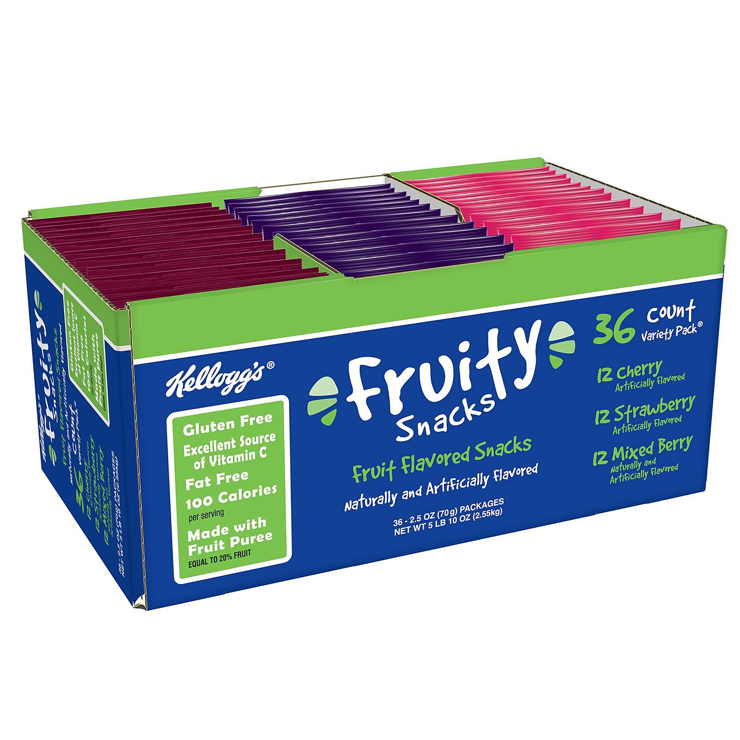 Kellogg's Fruity Flavored Snacks Variety Packs - 2.5oz/36pk
