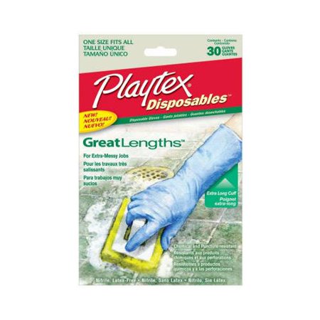 Playtex Great Lengths Disposable Gloves XL Blue - 30ct/12pk