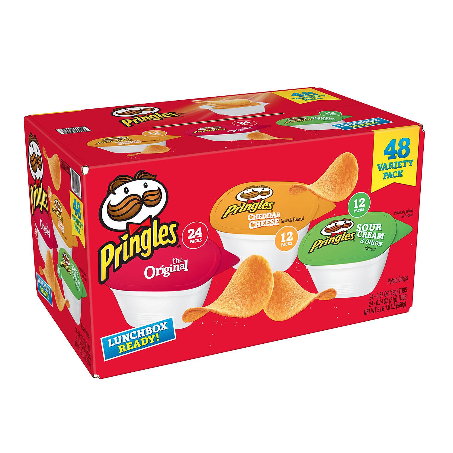 Pringles US Snack Stacks Variety Pack (24-org,12-soc,12-chdz) - 0.74oz/48pk
