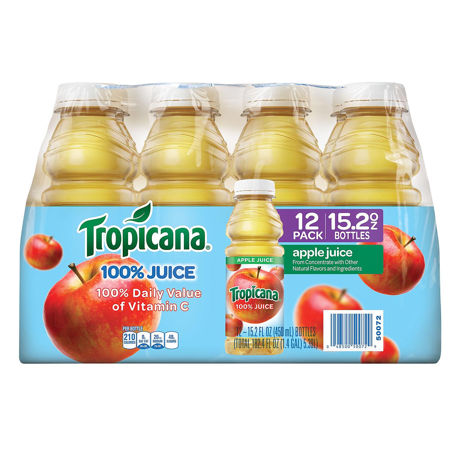Tropicana 100% Apple Juice-15.2oz/12pk