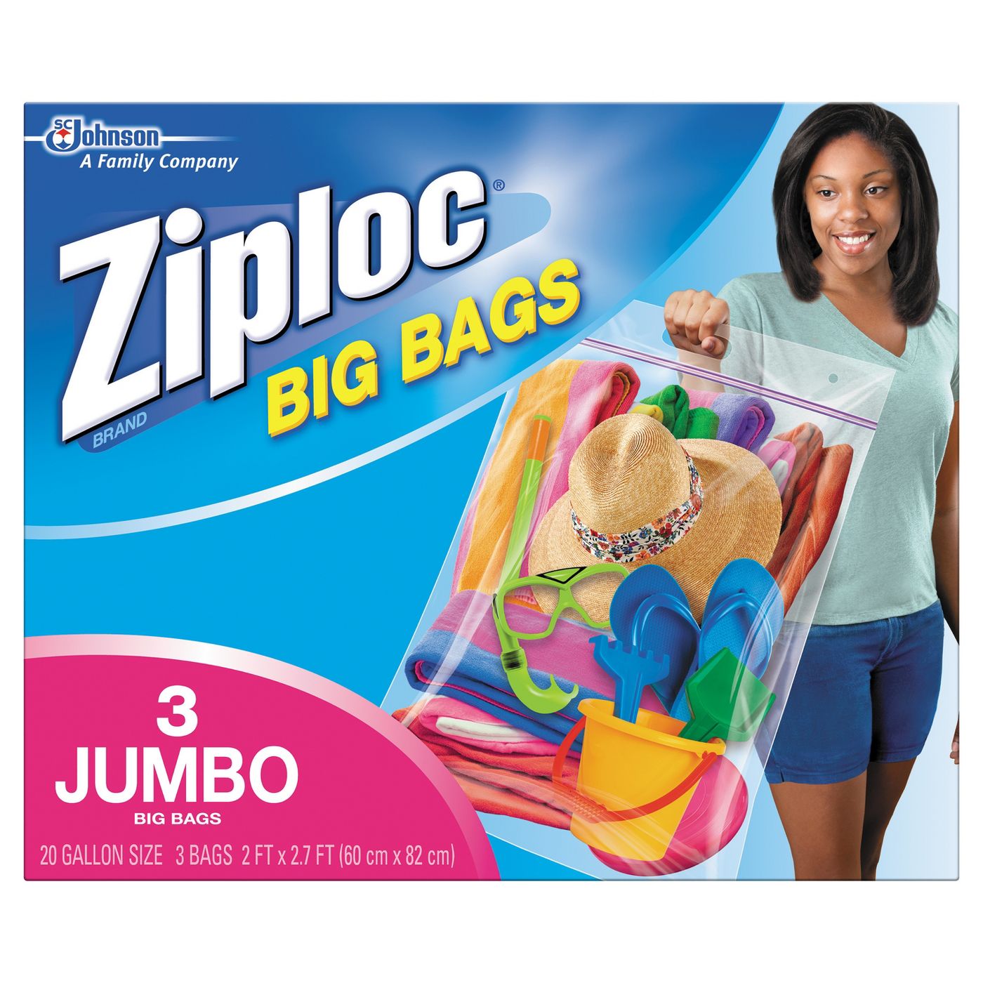 ZIPLOC® Big Bag Jumbo Double Zipper-3ct/4pk