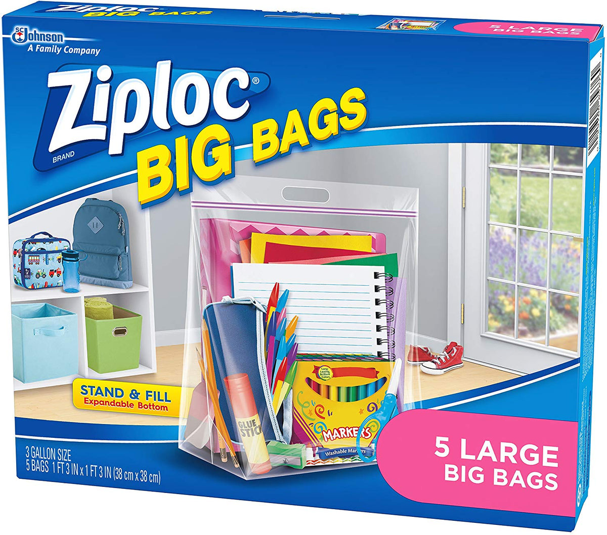 Ziploc Big Bag Large Double Zipper - 5ct/4pk