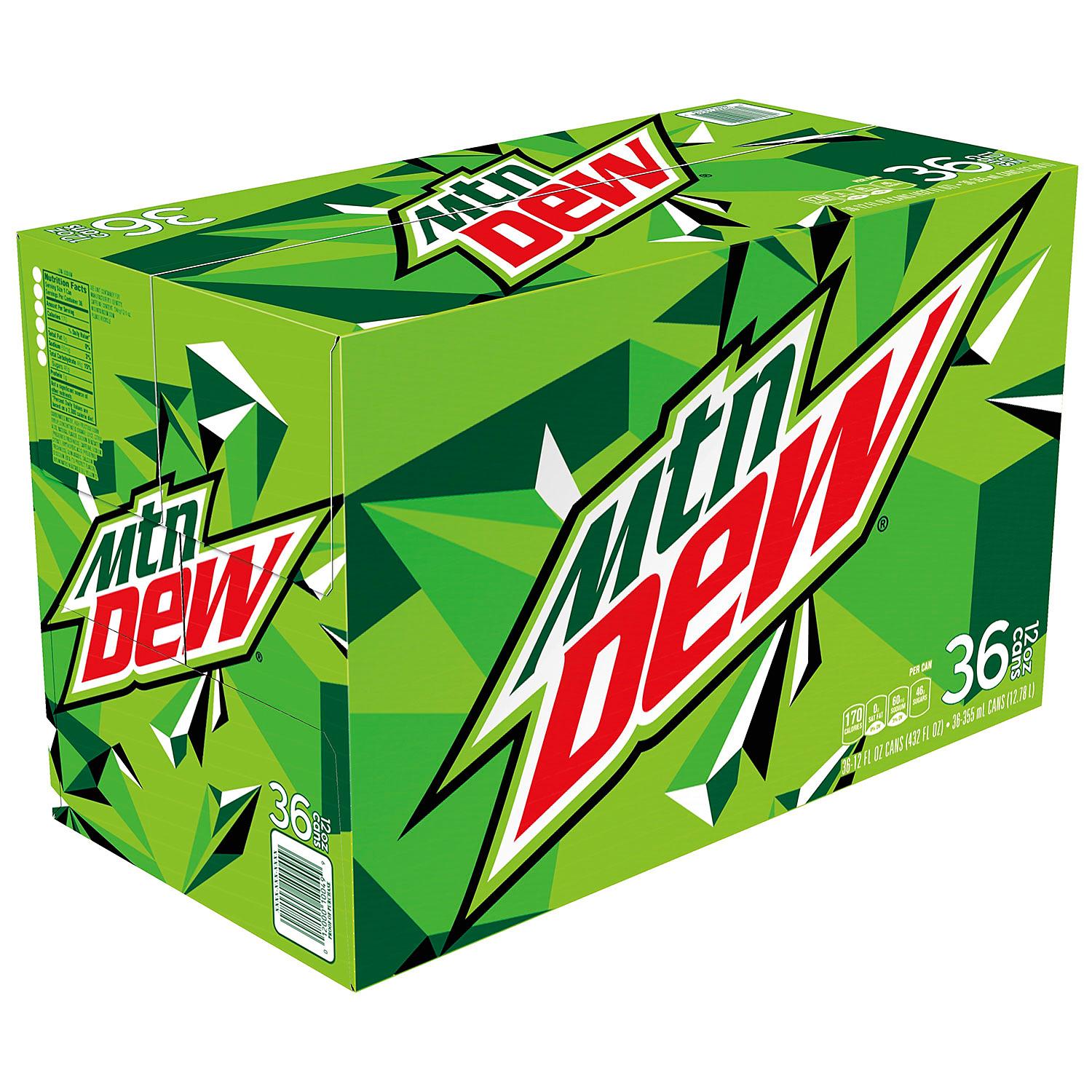 Mountain Dew Cans - 12oz/36pk