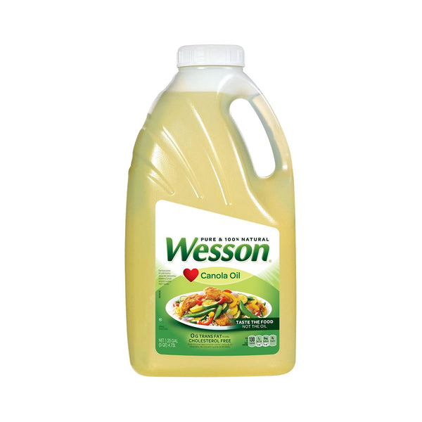 Wesson Canola Oil 100% Natural - 160oz/1.25G/4.73L/4pk