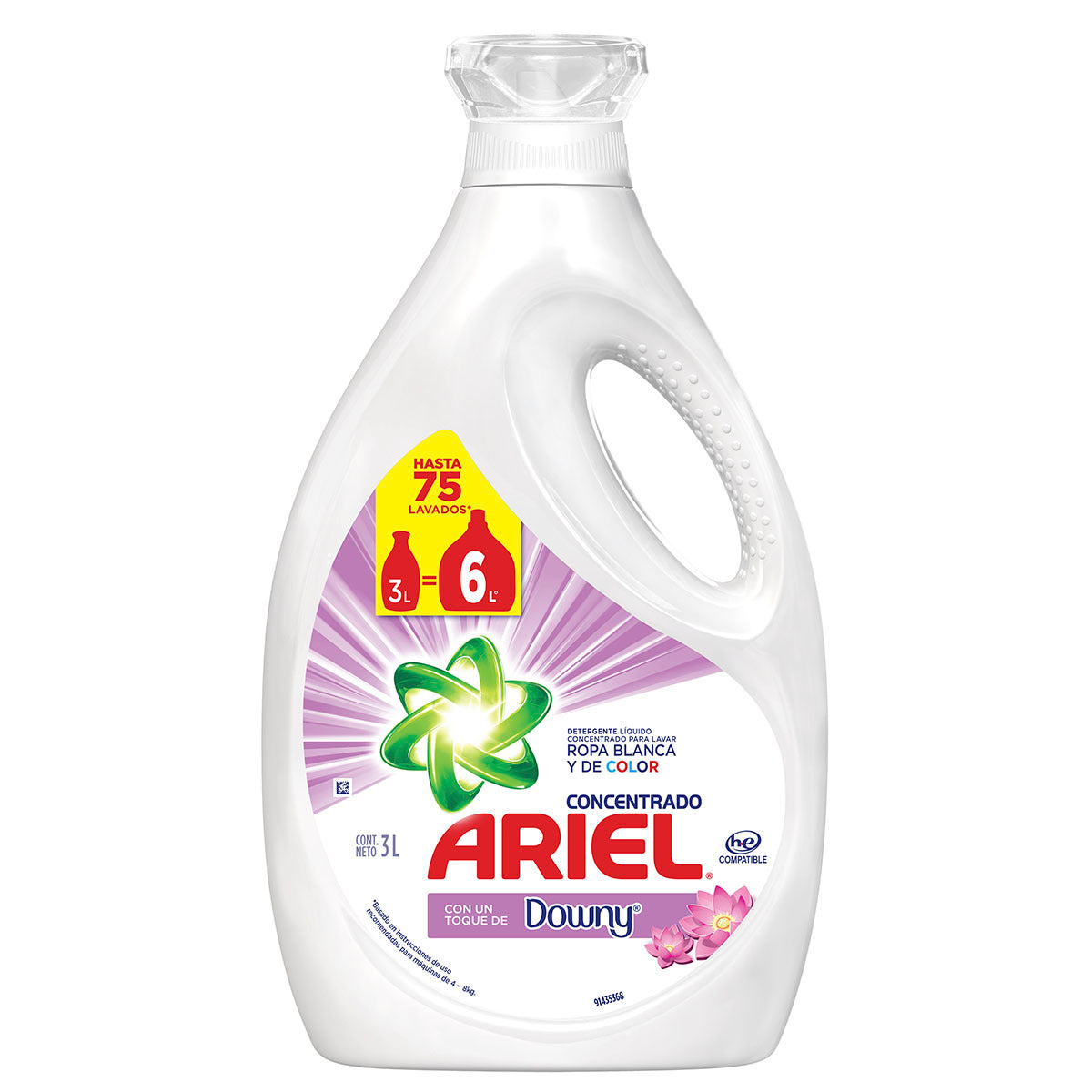 Ariel Power Liquid Detergent With Downy - 101.44oz/3L/4pk