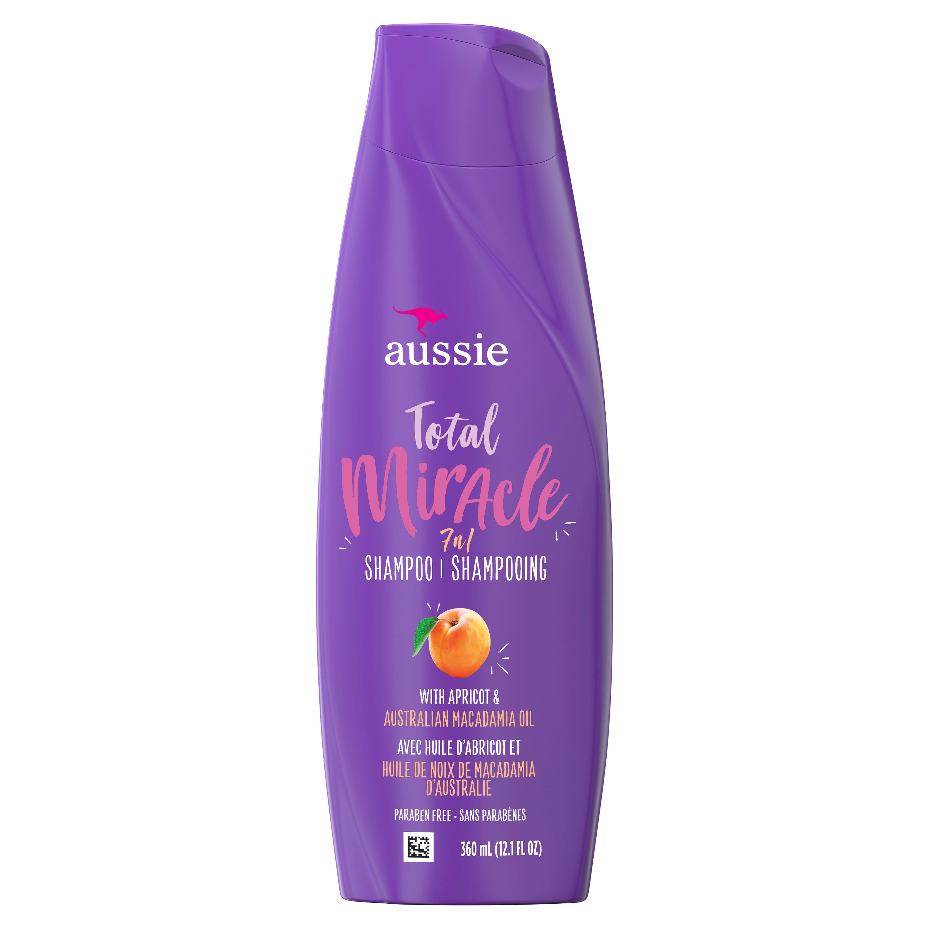Aussie Miracle Shampoo W/ Apricot and Macadamia For Hair Damage Paraben-Free - 12.1oz/6pk