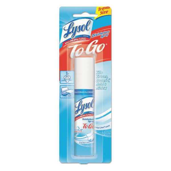 Lysol Disinfectant Spray To Go Crip Linen - 1oz/12pk