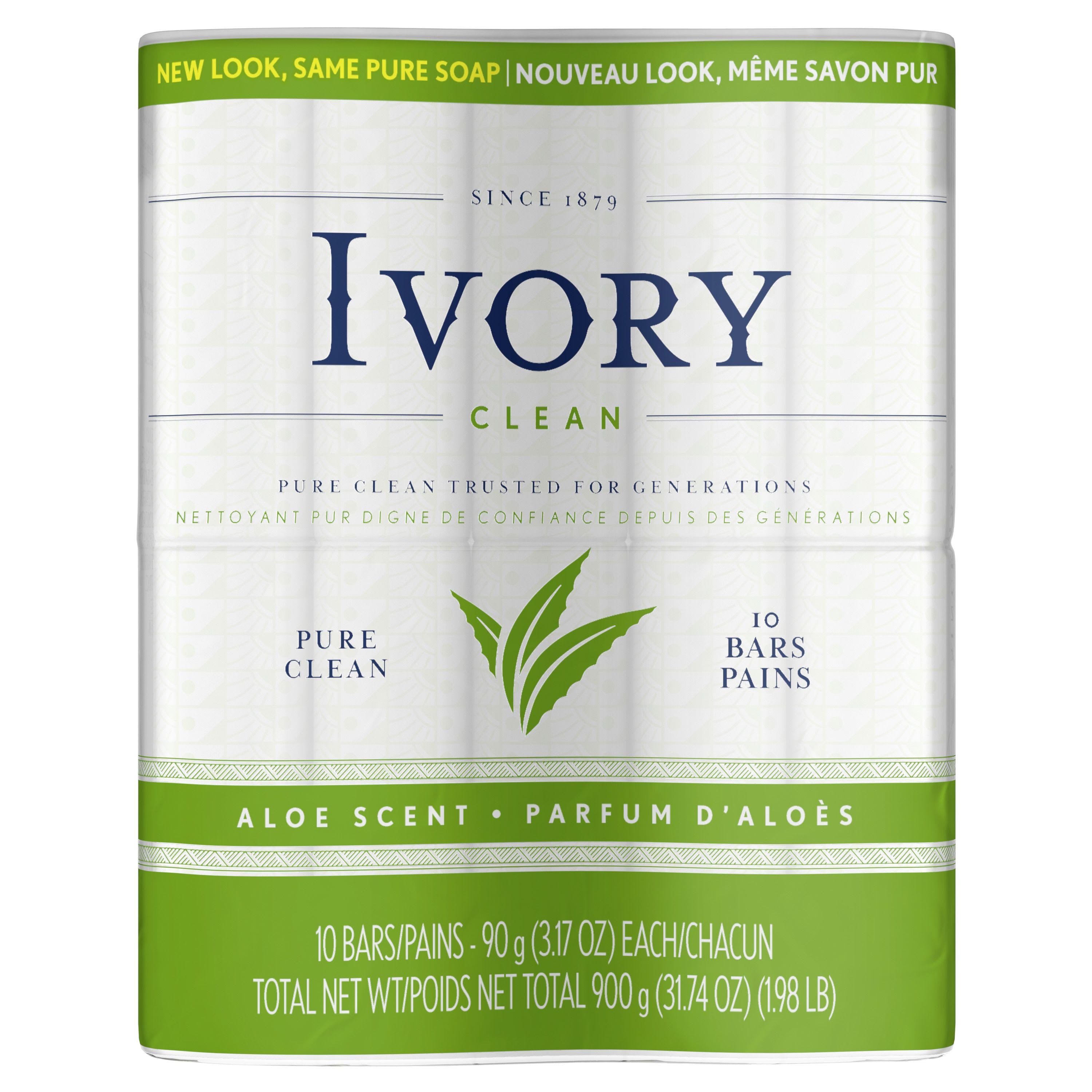 Ivory Personal 10-Bar Soap ALOE - 3.17oz/10bar/12pk