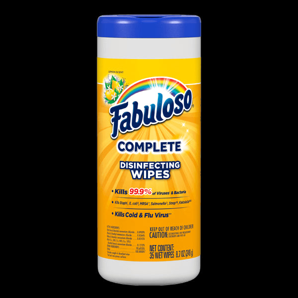 Fabuloso Lemon Complete Disinfecting Wipes - 35ct/8pk
