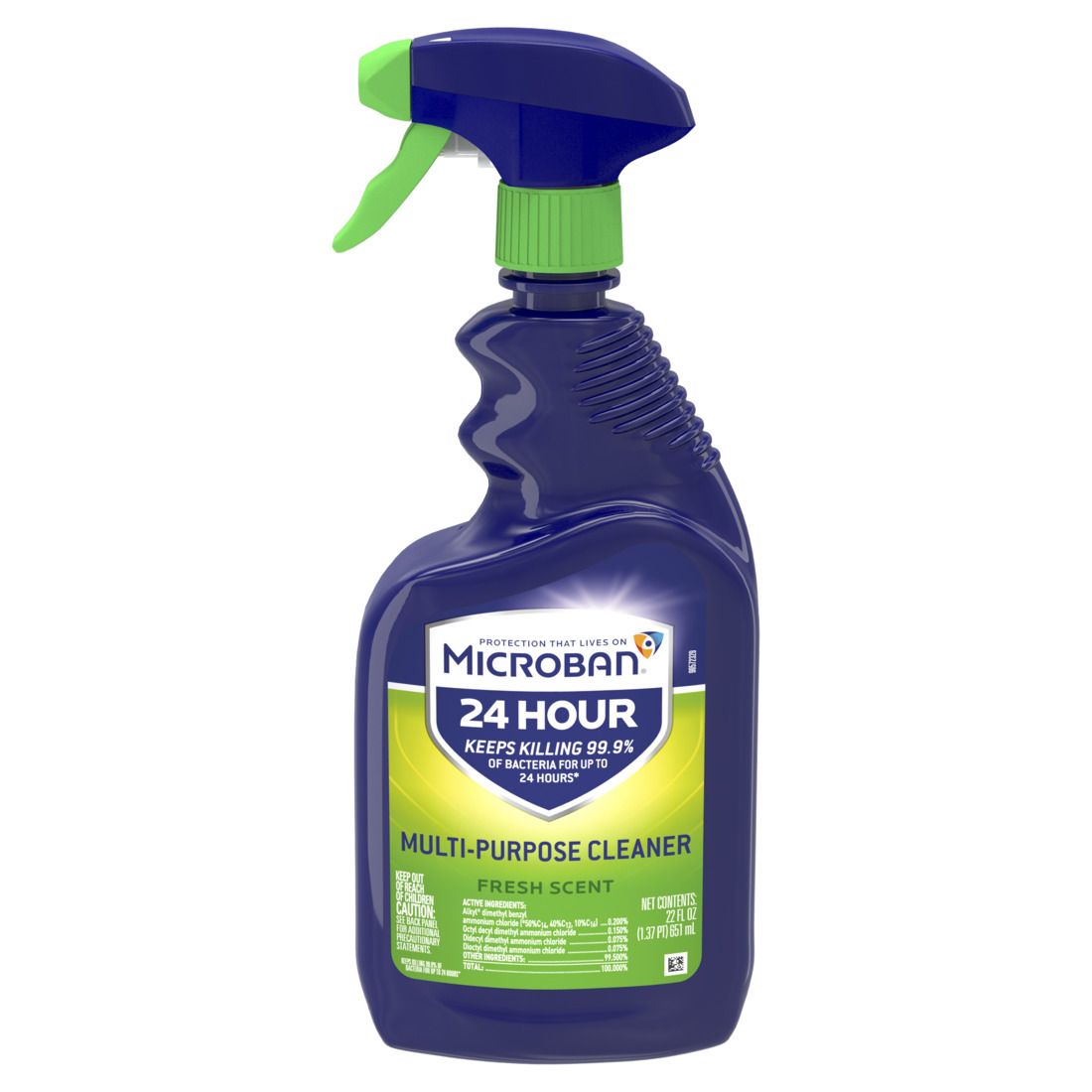 Microban 24 hr Multi-Purpose Cleaner and Disinfectant Fresh Scent Spray - 22oz/4pk