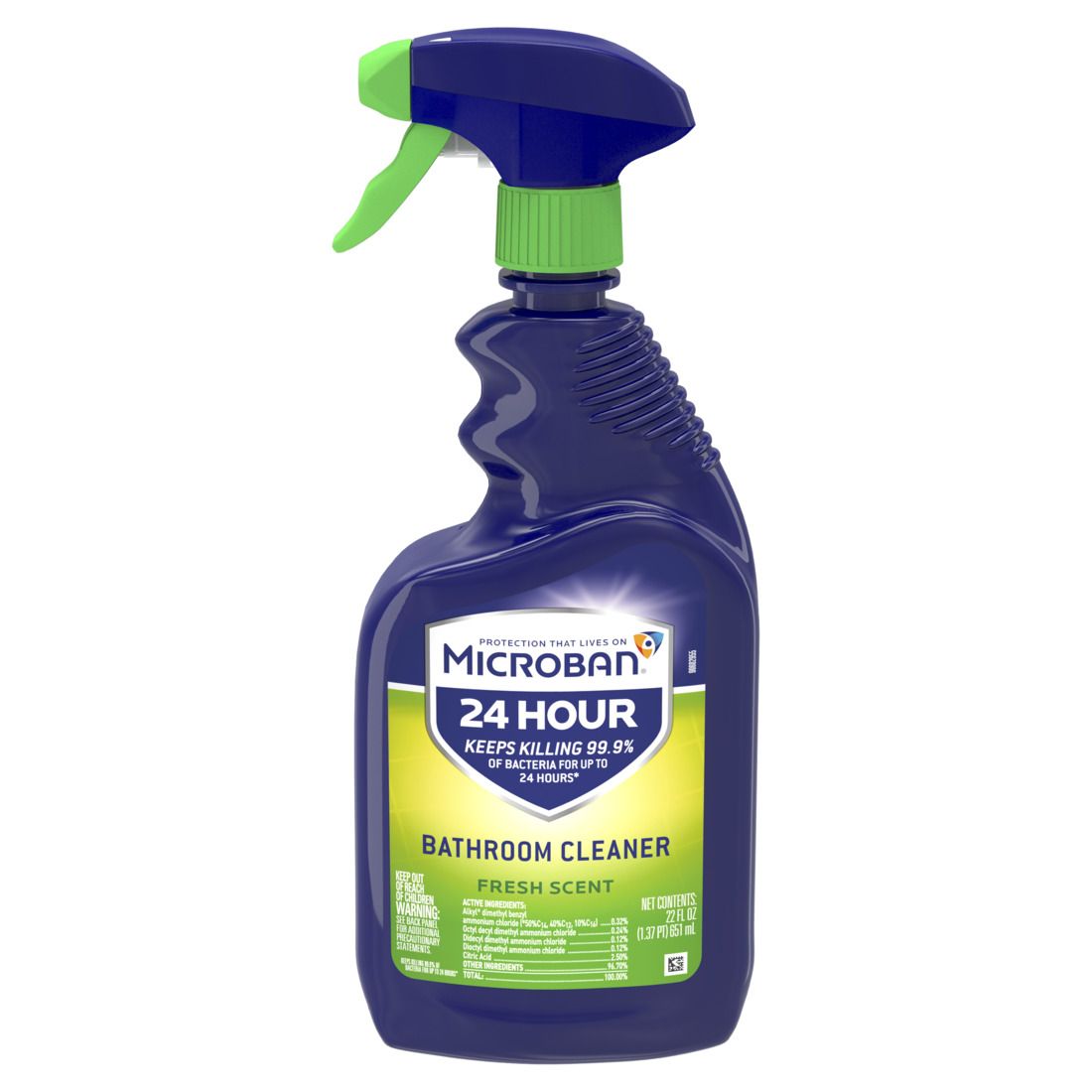 Microban 24 hr Bathroom Cleaner and Sanitizing Fresh Scent Spray - 22oz/4pk