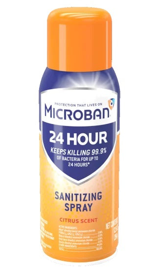 Microban 24 Hour Disinfectant Sanitizing Spray Citrus Scent - 12.5oz/6pk