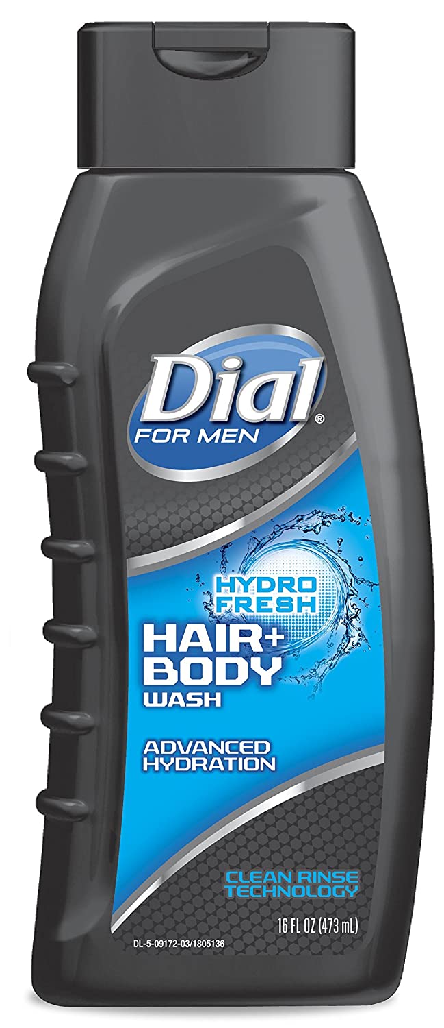 Dial Body Wash MEN HAIR & BODY HYDRO FRESH 16OZ/6pk