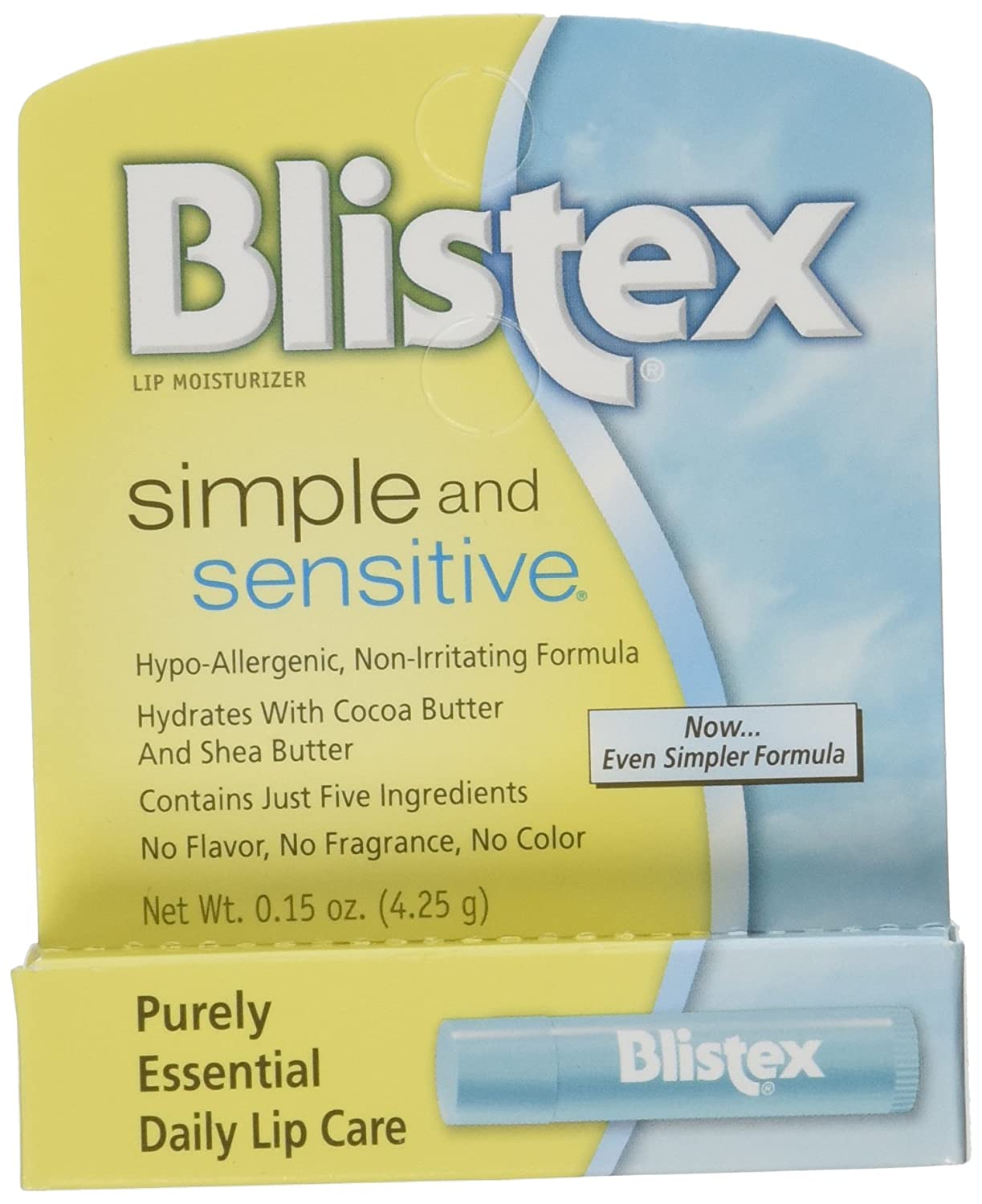 Blistex Simple & Sensitive Lip Moisturizer SPF15  - 0.15oz/12pk