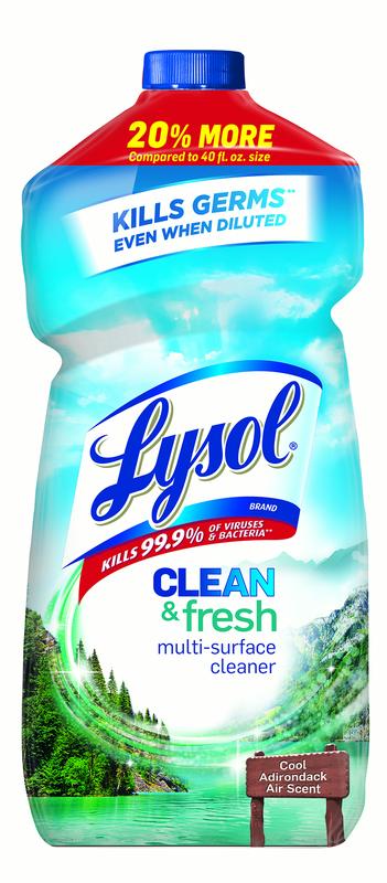 Lysol Clean & Fresh Multi-Surface Cleaner Pourable Cool Adirondack Air - 48oz/9pk