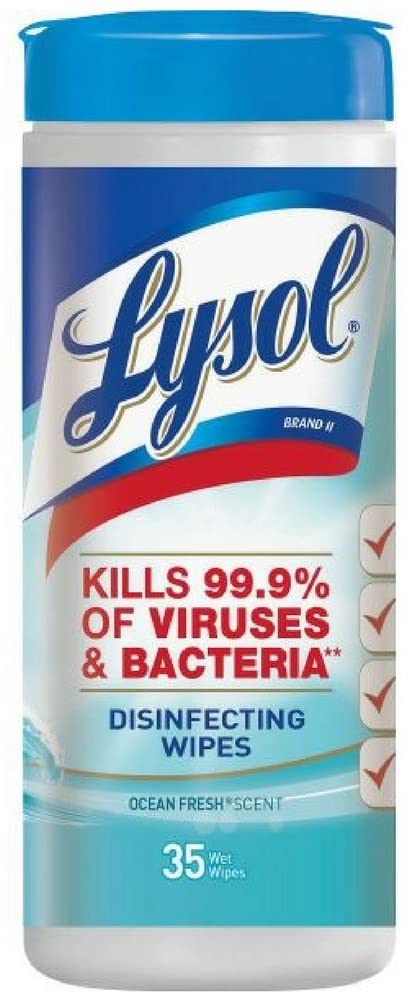 Lysol Disinfecting Wipes Ocean Fresh - 35ct/12pk