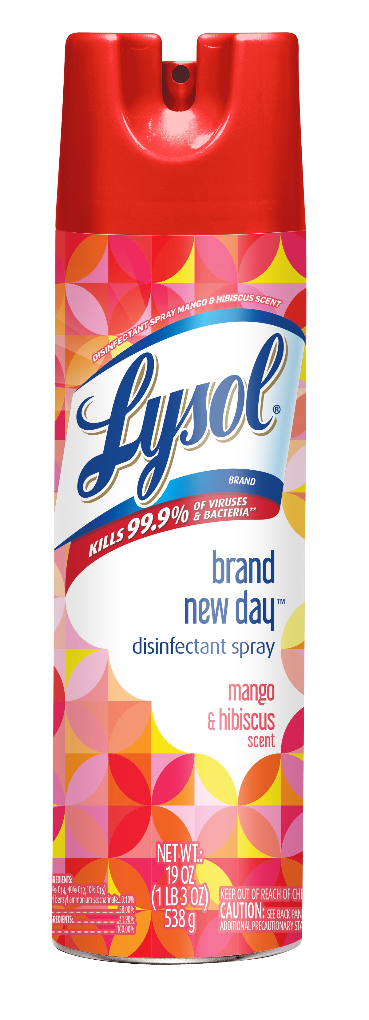 Lysol Disinfectant Spray  Brand New Day  Mango & Hibiscus - 19oz/6pk