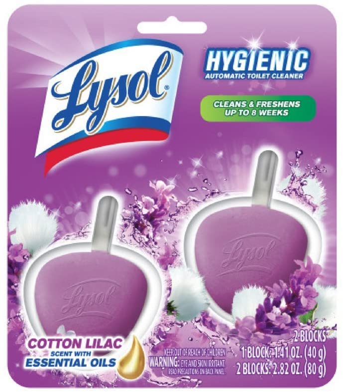 Lysol Auto Toilet Bowl Cleaner Hygienic Cotton Lilac - 2ct/4pk