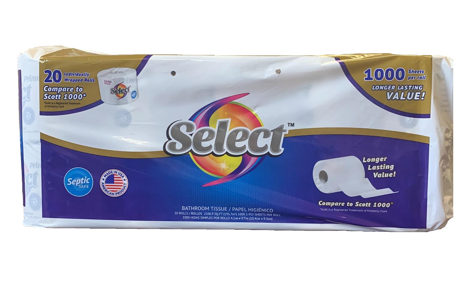 Select Bath Tissue - 1000ct/20pk