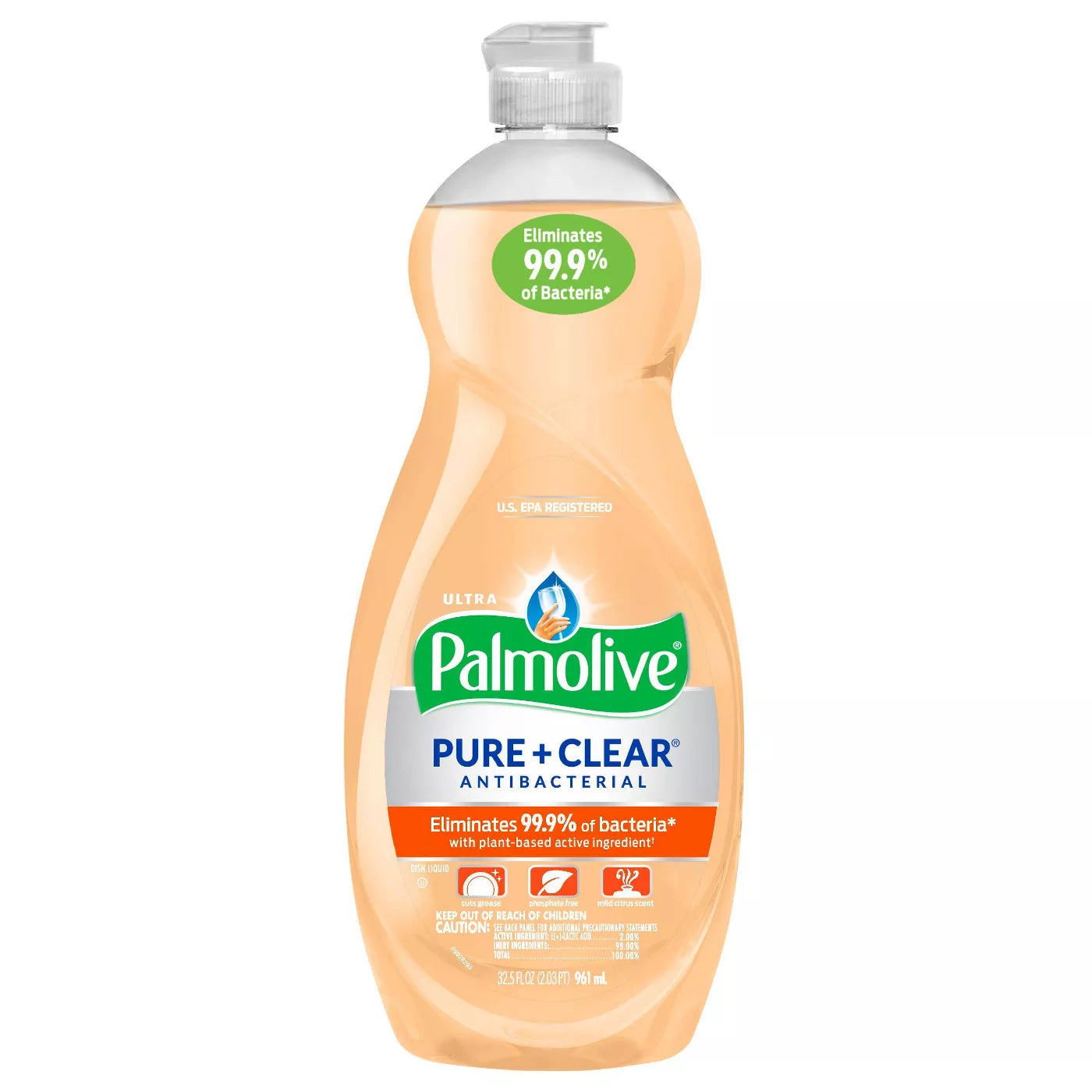 Palmolive Ultra Dish Liquid Pure & Clear AB - 32.5oz/9pk