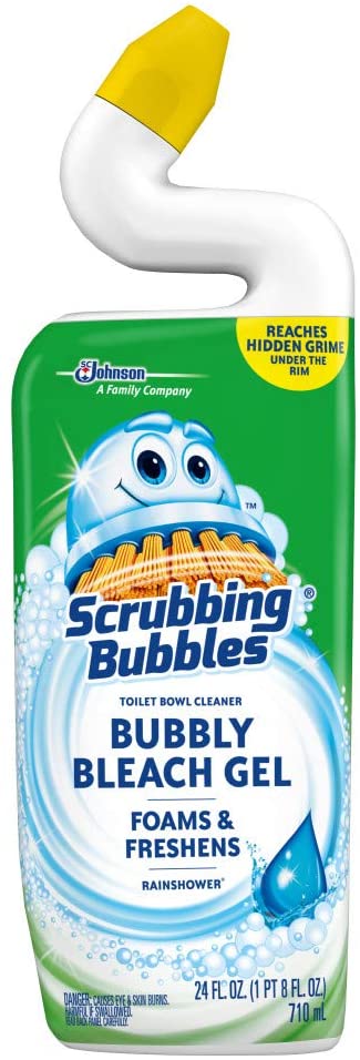 Scrubbing Bubbles Bubbly Bleach Gel Toilet Bowl Cleaner Rainshower - 24oz/6pk