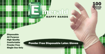 Emerald General Purpose Latex Gloves XL - 100ct/10pk