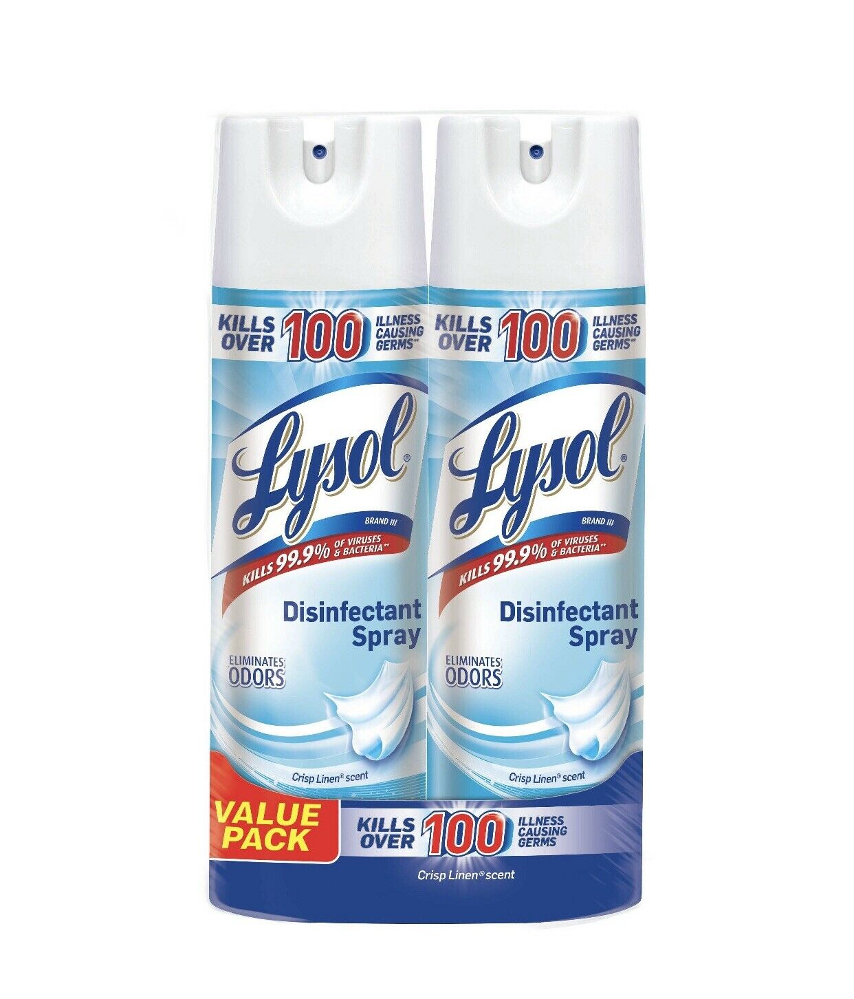 Lysol DSFCN Spray Crisp Linen (Banded Pack) -2pc x19oz/4pk