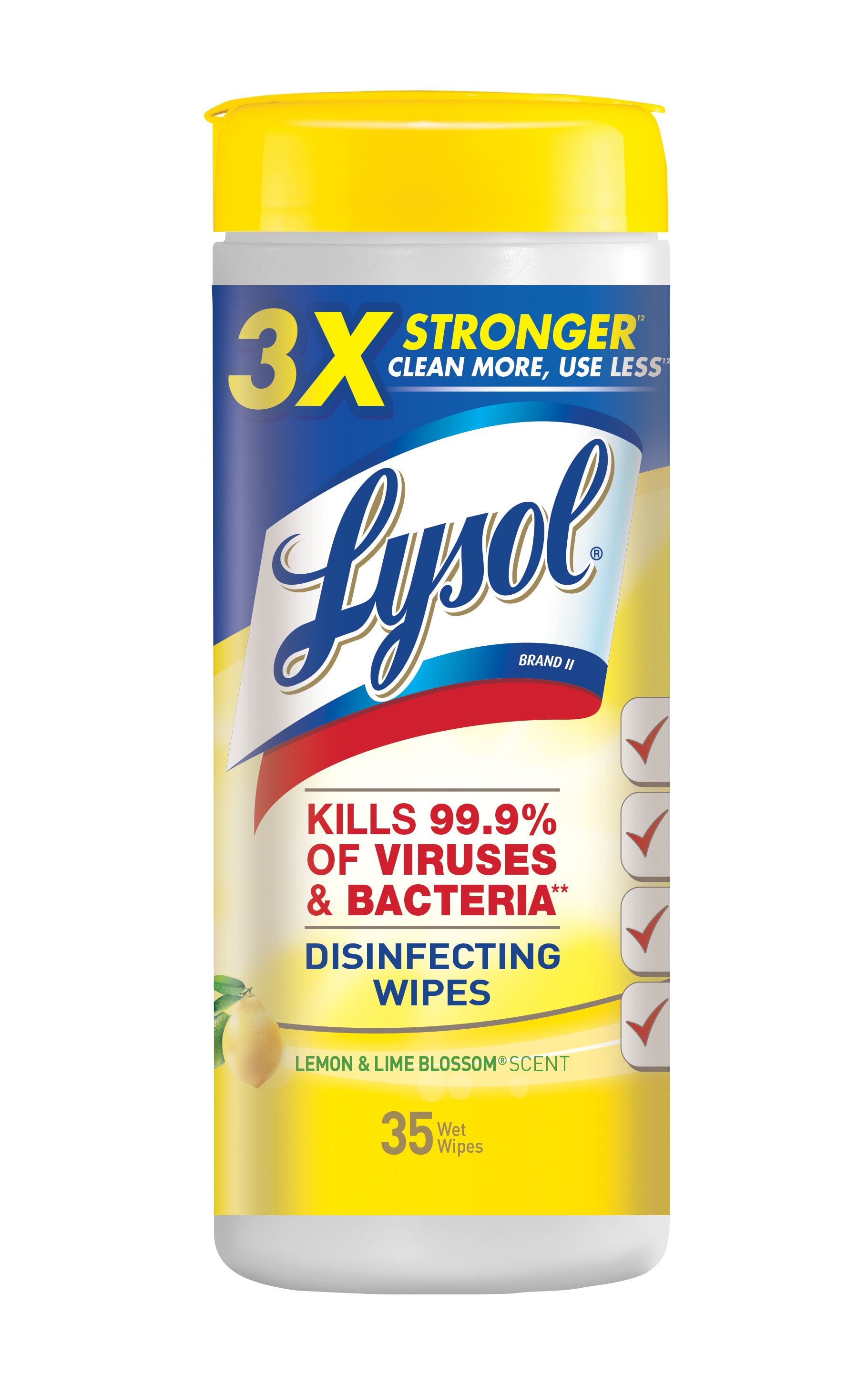 Lysol Disinfecting Wipes Lemon & Lime Blossom - 35ct/12pk